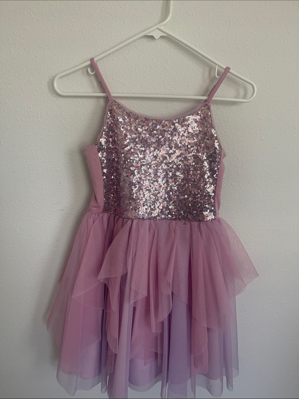 Sparkle Pink Sequin Tulle Kids Costume Dress